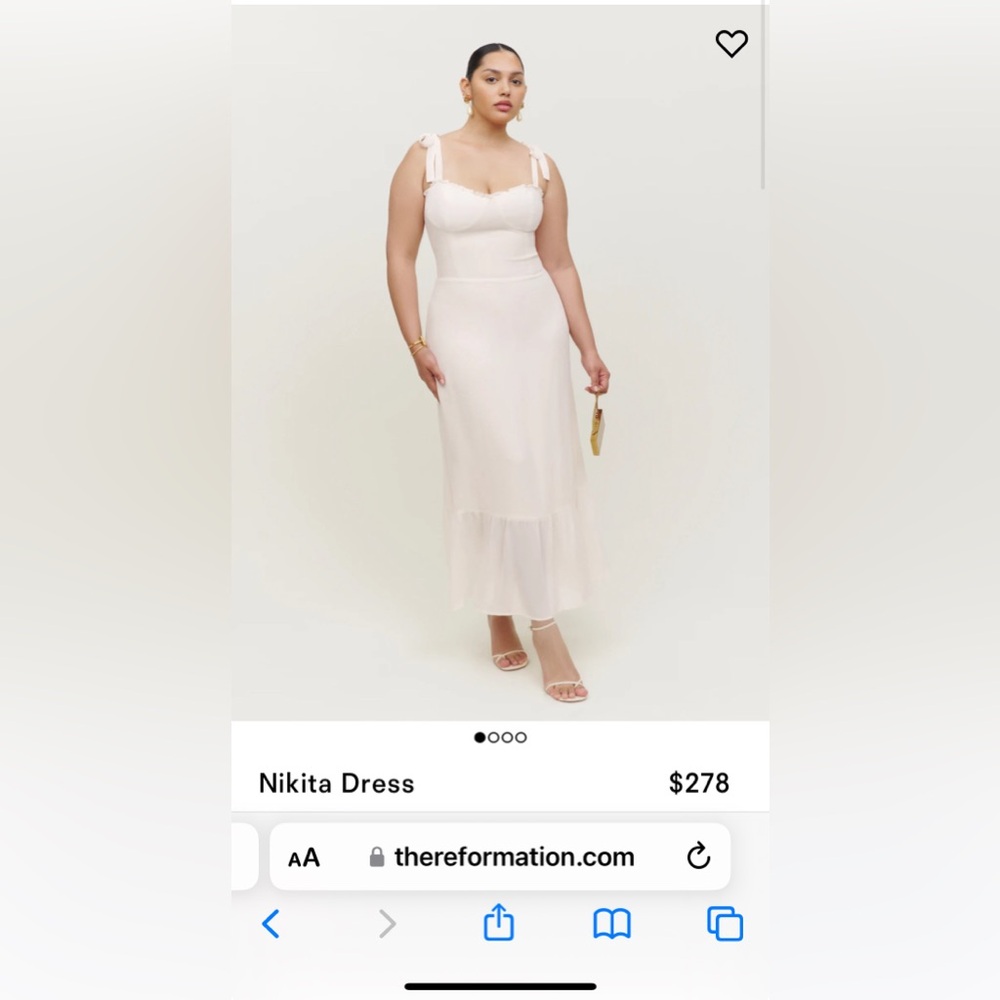 Reformation Nikita dress in Ivory